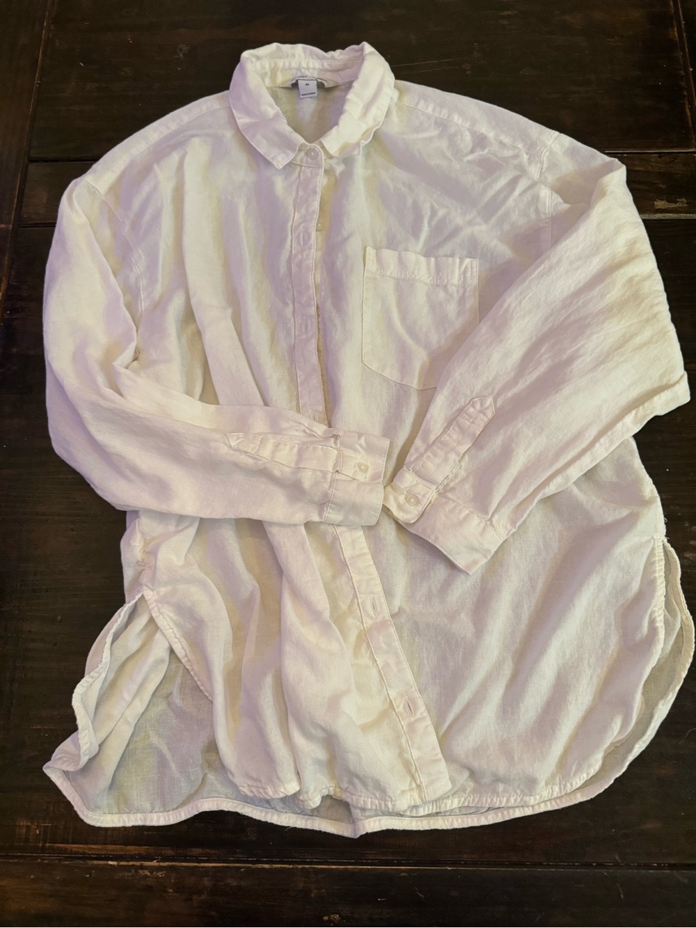 Old Navy The Boyfriend Button-Down Linen-Blend Shirt